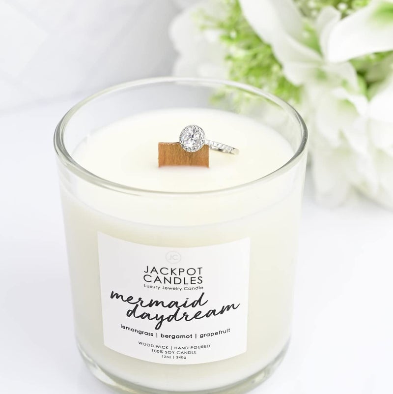 Jackpot Candles Mermaid Day Dream Candle with Ring Inside (Surprise Jewelry Valued at $15 to $5,000) Ring Size 7 - Image 2
